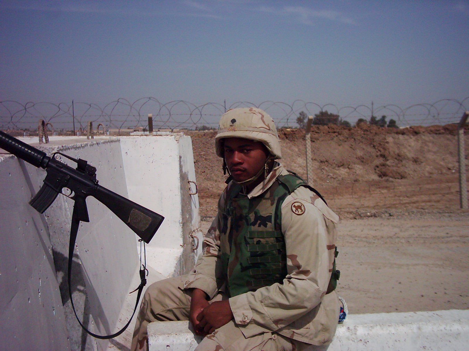 On guard duty, March 12, 2004.